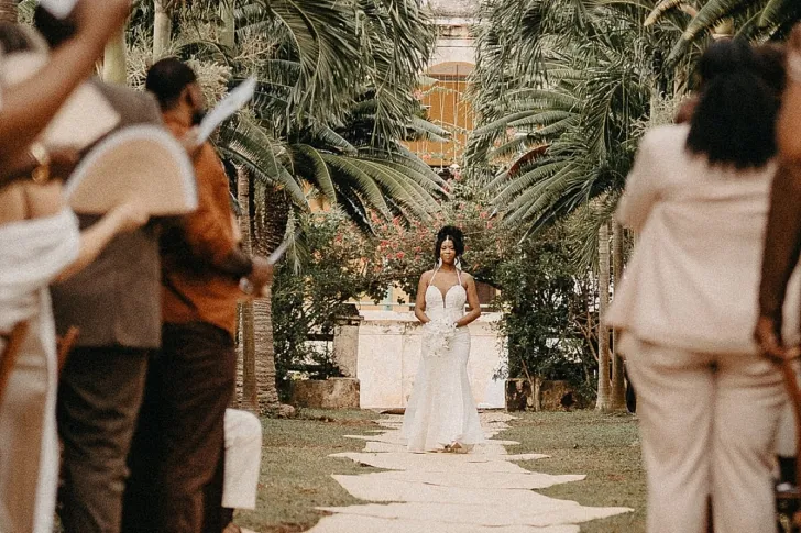 bride walking down the aisle